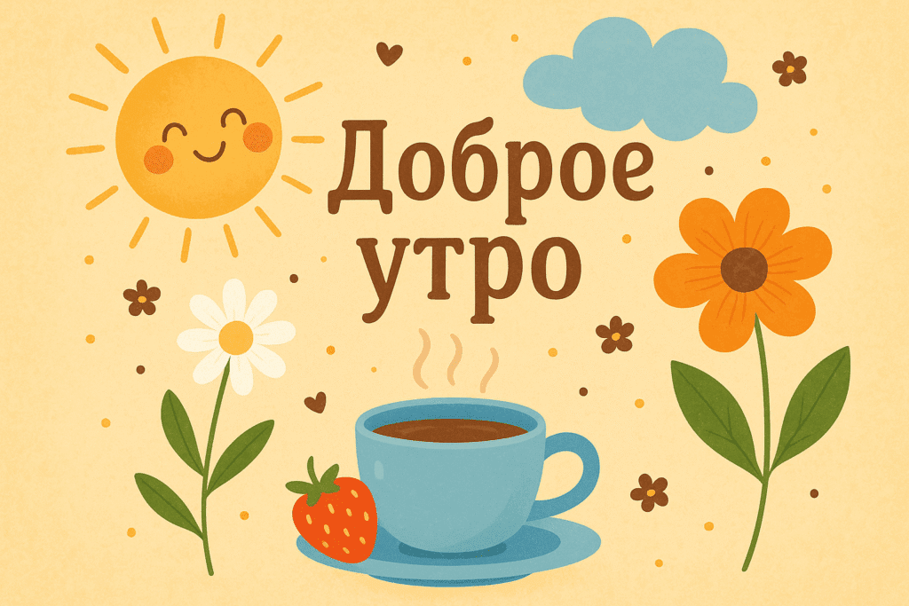 Классическая открытка с цветами
