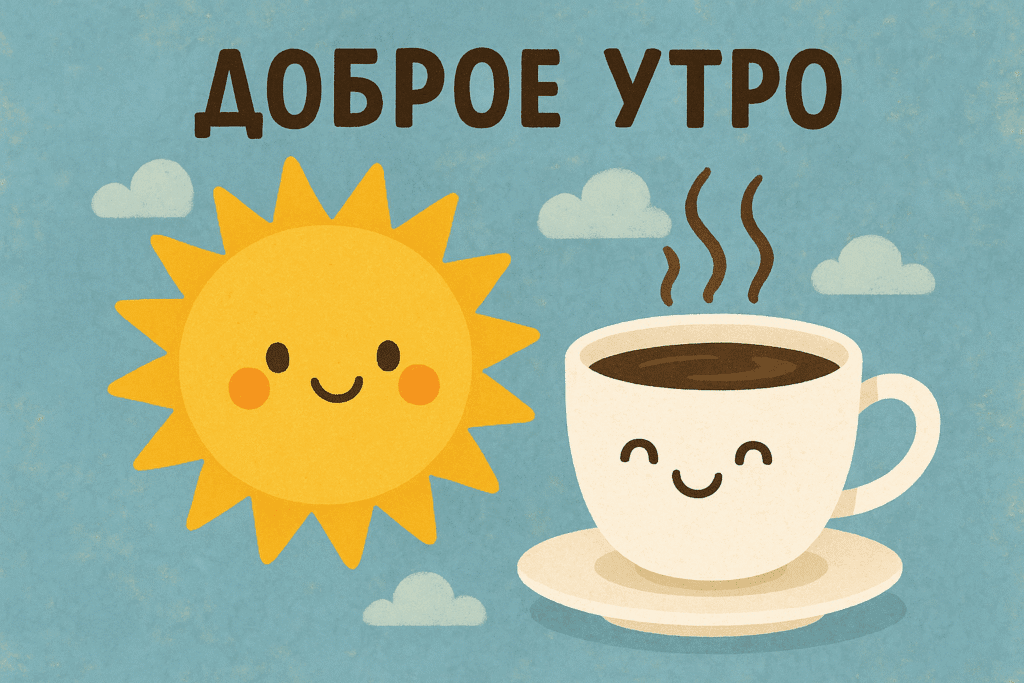 Веселый смайлик на желтом фоне