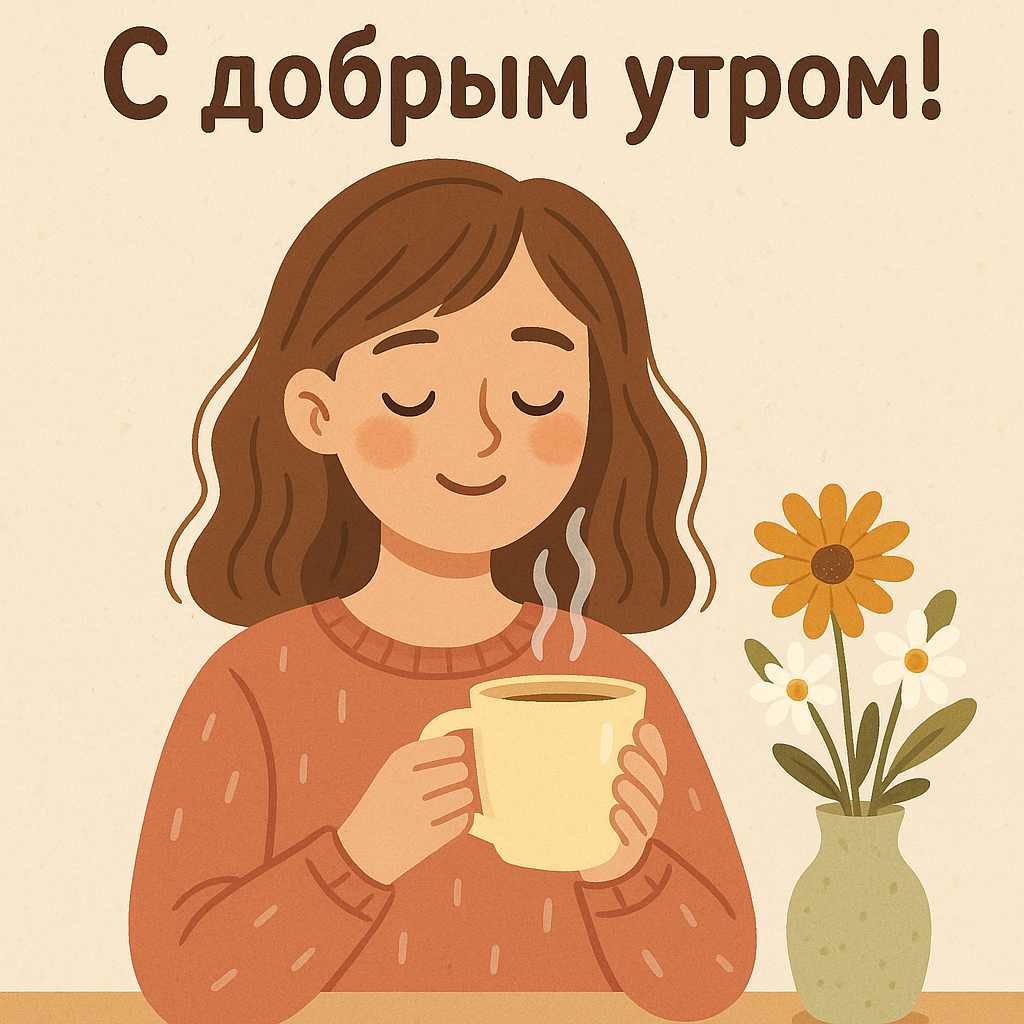 Букет цветов для девушки утром